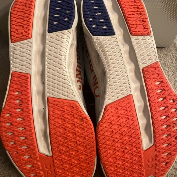 On Running Women's Athletic Shoes - White and Black with Red Accents - Picture 4 of 9